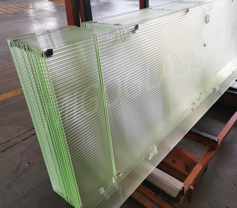 Low iron Fluted Shower Glass Low iron Fluted Shower Glass