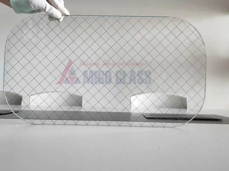 90 minutters brandklassificeret poleret ledningsglas