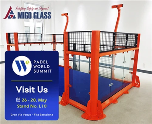 MIGO GLASS viser projekt-Ready Padel Court Solutions på Padel World Summit 2026