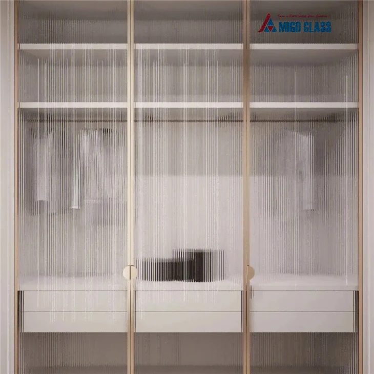 patterned glass wardrobe