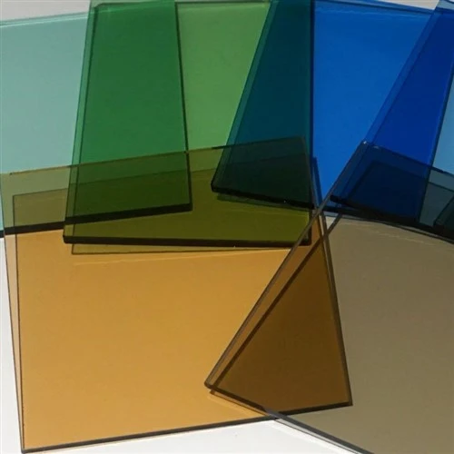 Farvede glasplader