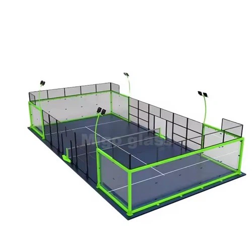 Orkan--resistent glas til Padel-baner