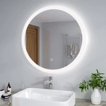 Moderne rundt LED spejl